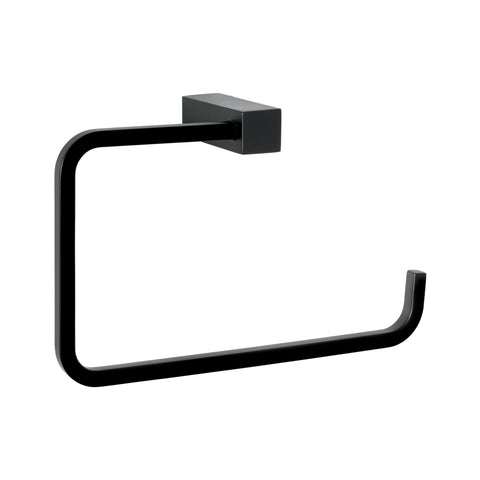 Toallero de argolla, negro, FOSET KUBO | KUA-77M | 44369