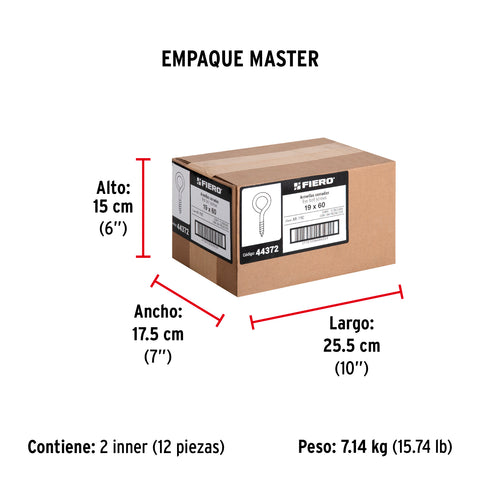 Bolsa con 144 armellas cerradas de 19 x 60, FIERO | AR-19C | 44372