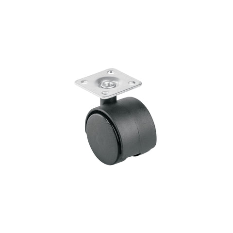 Rodaja tipo yoyo de 40 mm con placa, sin freno, FIERO | ROY-40 | 44384