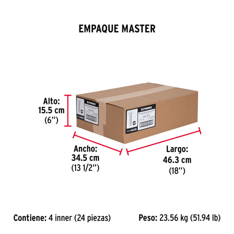 Bolsa con 100 pijas para lámina, #14 x 2', FIERO | PILA-14X2 | 44436