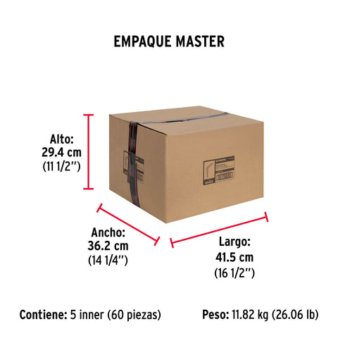 Ménsula de acero negra 12 x 14', FIERO | ME-14N | 44455