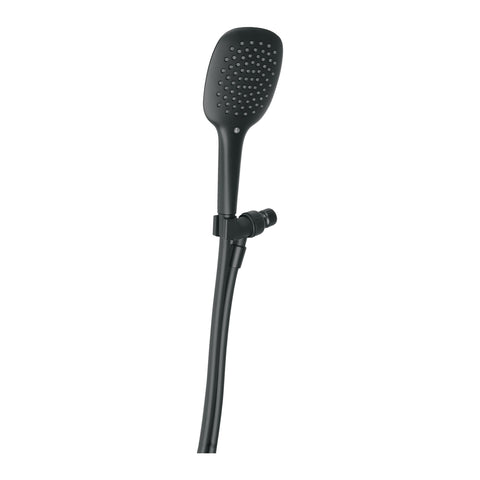Regadera de teléfono con soporte, negro, FOSET RIVIERA | R-013M | 44456