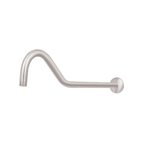 Brazo y chapetón tipo gancho para regadera, 50 cm, satinado | BCH-720N | 44509