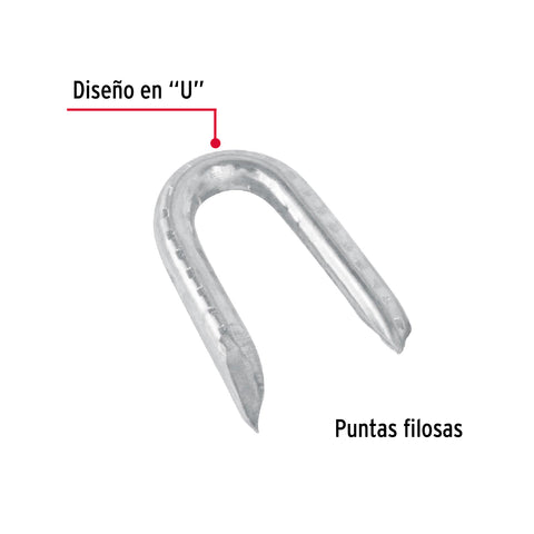 Caja con 10 kg de grapas 1' galvanizadas p/alambre de púas | GRA-1G | 44513