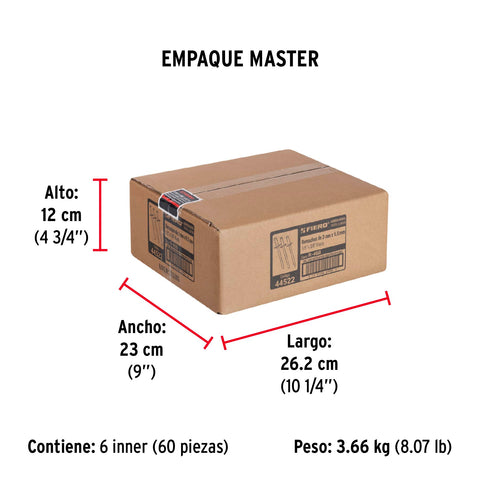Bolsa con 50 remaches 1/8' x 3/8' de aluminio, ala 1/4 | R-46B | 44522