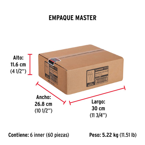 Bolsa con 50 remaches 5/32' x 3/8' de aluminio, ala 5/16' | R-56B | 44526