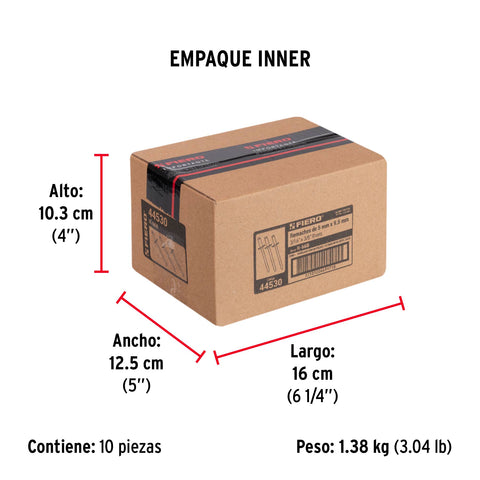 Bolsa con 50 remaches 3/16' x 3/8' de aluminio, ala 3/8' | R-66B | 44530