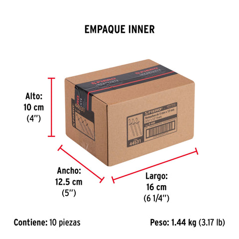 Bolsa con 50 remaches 3/16' x 1/2' de aluminio, ala 3/8' | R-68B | 44531