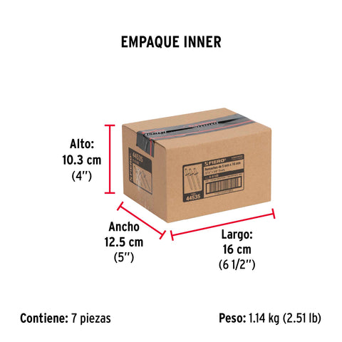Bolsa con 50 remaches 3/16' x 5/8' de aluminio, ala 3/8' | R-610B | 44535