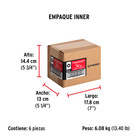 Bolsa de 1 kilo arandelas planas galvanizadas 7/16', FIERO | ARA-7/16 | 44546