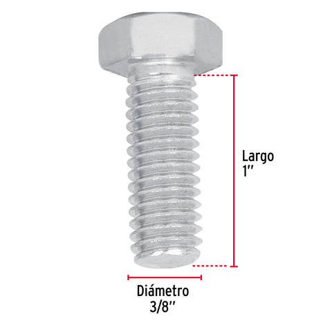 Bolsa con 40 tornillos 3/8' x 1' tipo máquina, FIERO | TORM-3/8X1 | 44575