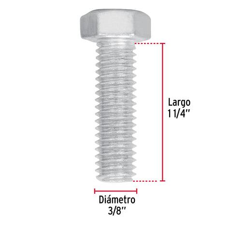 Bolsa con 40 tornillos 3/8' x 1-1/4' tipo máquina, FIERO | TORM-3/8X1-1/4 | 44576