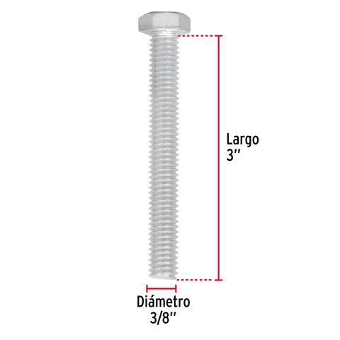 Bolsa con 40 tornillos 3/8' x 3' tipo máquina, FIERO | TORM-3/8X3 | 44580