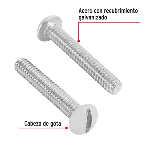Bolsa con 150 tornillos 3/16' x 1-1/4' tipo estufa, FIERO | TORE-3/16X1-1/4 | 44618