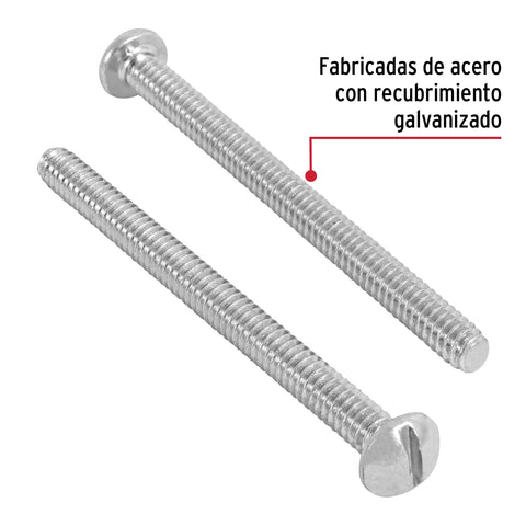 Bolsa con 100 tornillos 3/16' x 2-1/2' tipo estufa, FIERO | TORE-3/16X2-1/2 | 44621