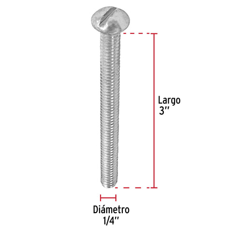 Bolsa con 50 tornillos 1/4' x 3' tipo estufa, FIERO | TORE-1/4X3 | 44631