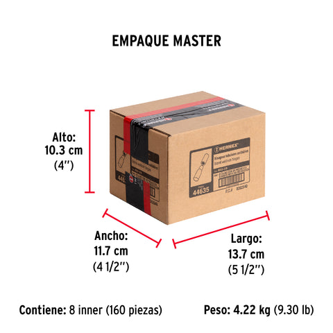 Bisagra tubular soldable de 3/8', HERMEX | BSO-3/8 | 44635