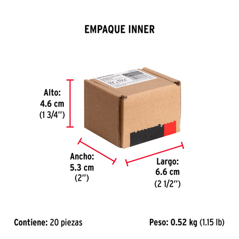 Bisagra tubular soldable de 3/8', HERMEX | BSO-3/8 | 44635