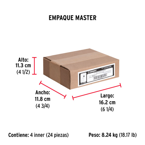Bisagra tubular soldable de 1', HERMEX | BSO-1 | 44639