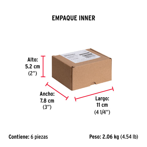 Bisagra tubular soldable de 1', HERMEX | BSO-1 | 44639