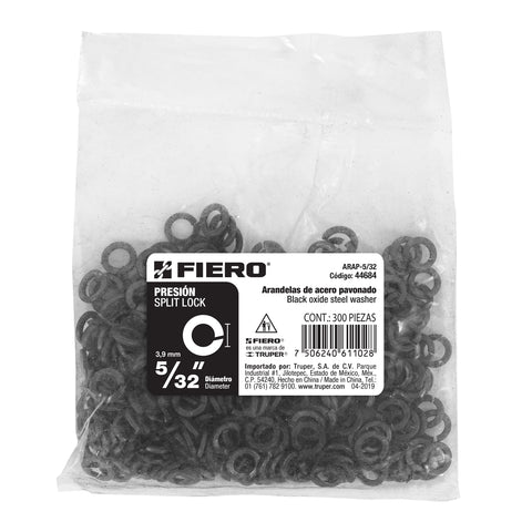 Bolsa con 300 arandelas de presión de 5/32', FIERO | ARAP-5/32 | 44684