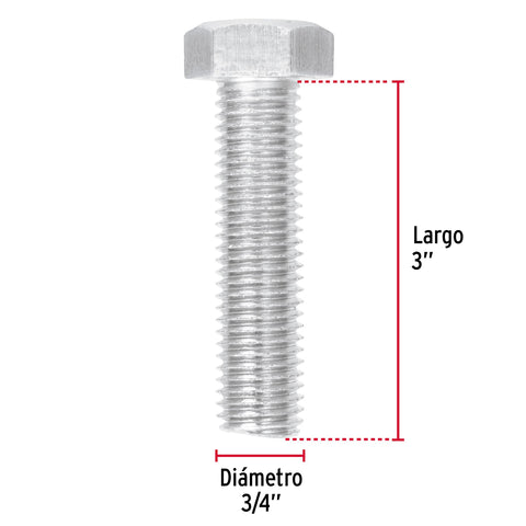 Bolsa con 4 tornillos 3/4' x 3' tipo máquina, FIERO | TORM-3/4X3 | 44704