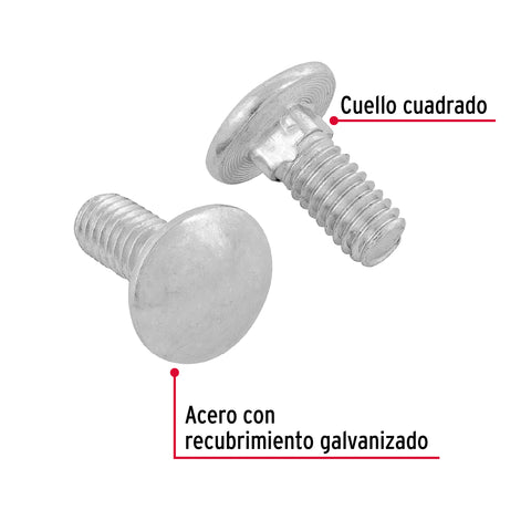 Bolsa con 80 tornillos 5/16' x 3/4' tipo coche, FIERO | TORC-5/16X3/4 | 44719