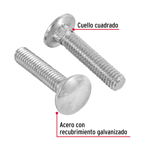Bolsa con 50 tornillos 5/16' x 1-1/2' tipo coche, FIERO | TORC-5/16X1-1/2 | 44722