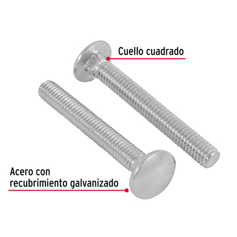 Bolsa con 60 tornillos 5/16' x 2-1/2' tipo coche, FIERO | TORC-5/16X2-1/2 | 44724