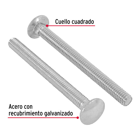 Bolsa con 50 tornillos 5/16' x 3-1/2' tipo coche, FIERO | TORC-5/16X3-1/2 | 44726
