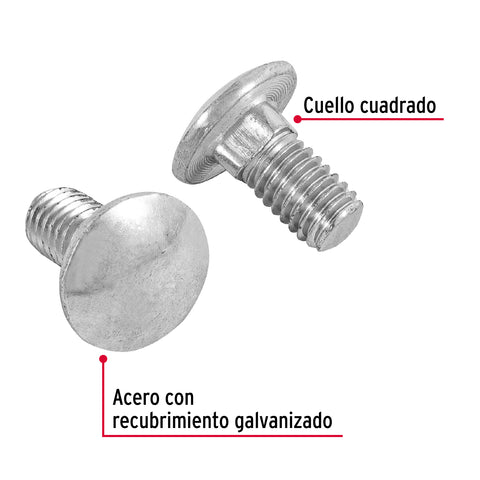 Bolsa con 50 tornillos 3/8' x 3/4' tipo coche, FIERO | TORC-3/8X3/4 | 44728