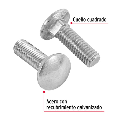 Bolsa con 40 tornillos 3/8' x 1-1/4' tipo coche, FIERO | TORC-3/8X1-1/4 | 44730