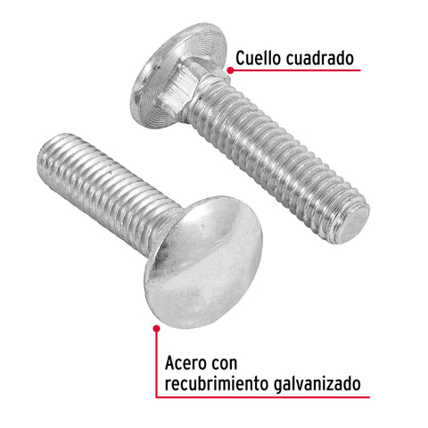 Bolsa con 70 tornillos 3/8' x 1-1/2' tipo coche, FIERO | TORC-3/8X1-1/2 | 44731