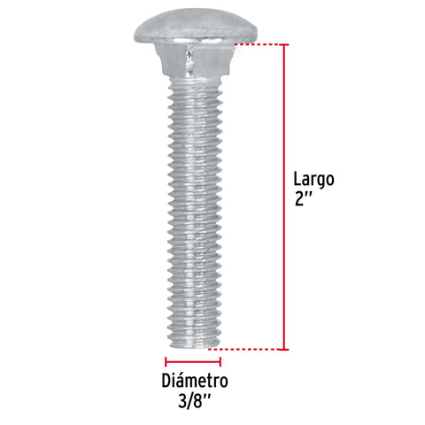 Bolsa con 60 tornillos 3/8' x 2' tipo coche, FIERO | TORC-3/8X2 | 44732