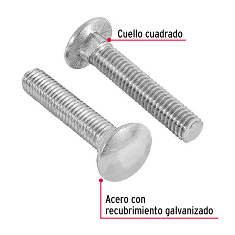 Bolsa con 60 tornillos 3/8' x 2' tipo coche, FIERO | TORC-3/8X2 | 44732