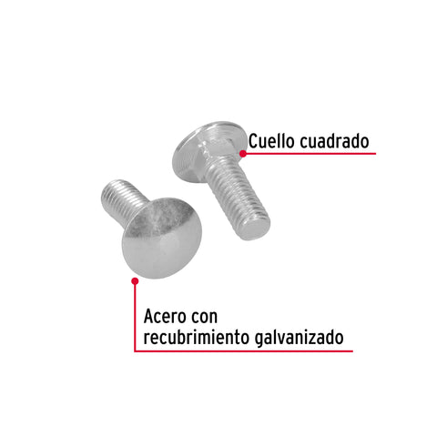 Bolsa con 50 tornillos 7/16' x 1-1/4' tipo coche, FIERO | TORC-7/16X1-1/4 | 44738