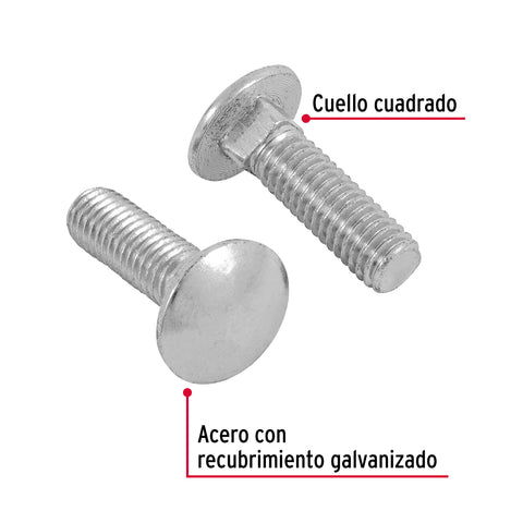 Bolsa con 50 tornillos 7/16' x 1-1/2' tipo coche, FIERO | TORC-7/16X1-1/2 | 44739