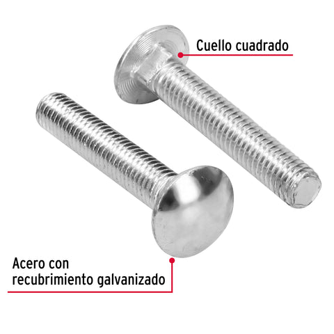 Bolsa con 30 tornillos 7/16' x 2-1/2' tipo coche, FIERO | TORC-7/16X2-1/2 | 44741