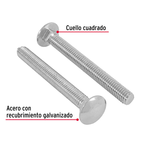Bolsa con 20 tornillos 7/16' x 4' tipo coche, FIERO | TORC-7/16X4 | 44744