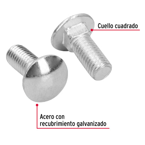 Bolsa con 40 tornillos 1/2' x 1-1/4' tipo coche, FIERO | TORC-1/2X1-1/4 | 44746
