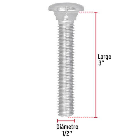 Bolsa con 20 tornillos 1/2' x 3' tipo coche, FIERO | TORC-1/2X3 | 44750