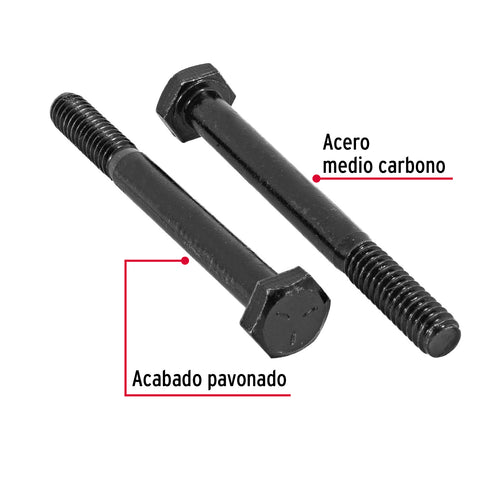 Bolsa con 50 tornillos 1/4' x 2-1/2' acero grado 5, FIERO | TOR5-1/4X2-1/2 | 44769