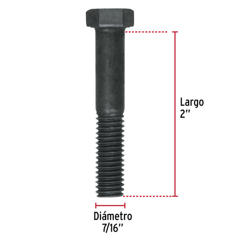 Bolsa con 40 tornillos 7/16' x 2' acero grado 5, FIERO | TOR5-7/16X2 | 44793