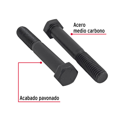 Bolsa con 30 tornillos 7/16' x 3' acero grado 5, FIERO | TOR5-7/16X3 | 44795