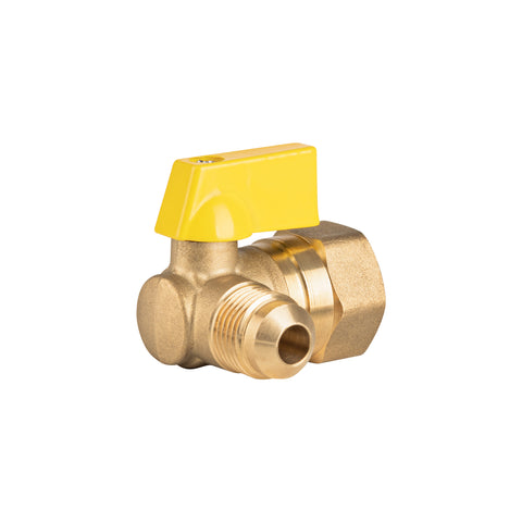 Válvula de control de latón, angular p/gas, 3/8x1/2', FOSET | VG-554-A | 44819
