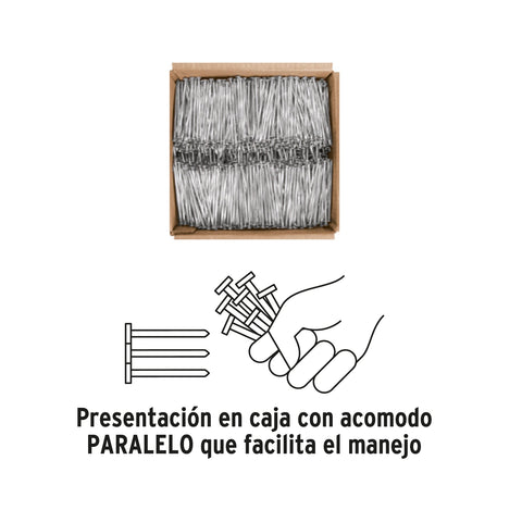 Kilo de clavos para concreto 3' galvanizado, caja de 25 kg | CLCG-3G | 44834