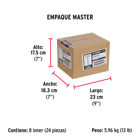 Caja con 500 clavillos dorados de 17 mm, FIERO | CLV-17D | 44901