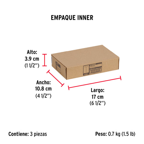 Caja con 500 clavillos dorados de 17 mm, FIERO | CLV-17D | 44901