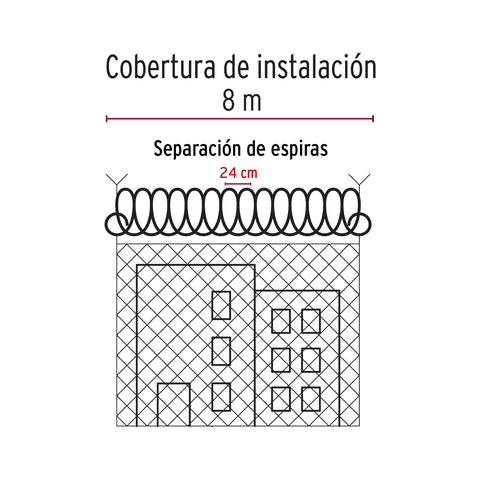 Rollo concertina alta seguridad, 45cm diámetro x 8m, FIERO | PUCO-A45 | 44920