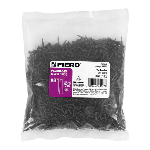 Bolsa con 1 kg de tachuelas pavonadas No. 8, FIERO | TAVO-8 | 44933